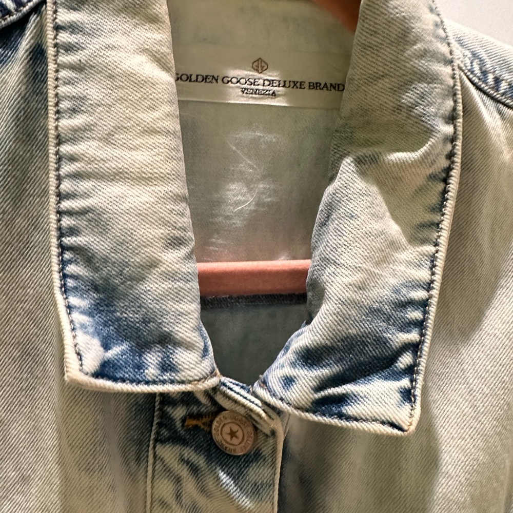Golden Goose Deluxe Brand ombre Denim Jacket with Belt, authentic size S - Picture 5 of 8